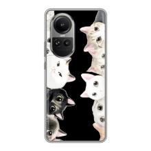 Чохол на ОППÓ Рéно 10 з Котиками (VPrint) (Погляд котиків)