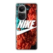Чохол для Oppo Reno 10 - з принтом Найк (AlphaPrint) (Димчастий найк)