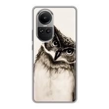 Чохол з пташками на Oppo Reno 10 (VPrint) (Сова)