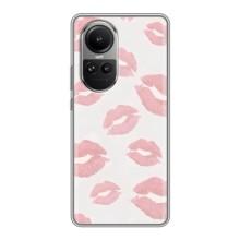 Чехол с розовым рисунком для Oppo Reno 10 – Розовые губы