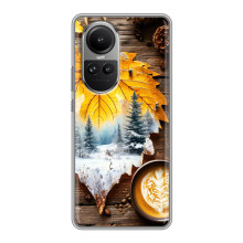 Чехол с уникальным дизайном «Осень с кофе» для Oppo Reno 10 – Осенне-зимнее кофе