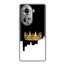 Чохол (Корона на чорному фоні) для Оппо Рено 11 (5G) (Золота корона)