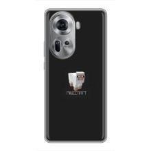 Чехол Майнкрафт на Oppo Reno 11 5G (AlphaPrint) Minecraft (Овечка Майнкрафт)