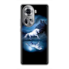 Чехол для Оппо Рено 11 5G - (Единорожки - Новинки) (AlphaPrint) (Единорог)