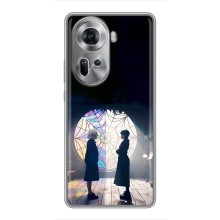 Чехлы Венсдей на Oppo Reno 11 5G Уэнсдей (AlphaPrint) (Уэнздей и Инид)