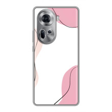 Чохол квітковий дизайн для Oppo Reno 11 5G – Рожевий фон
