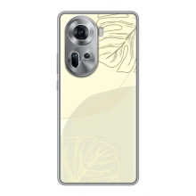 Чохол квітковий дизайн для Oppo Reno 11 5G – Зелений фон