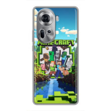 Чохол з картинками Майнкрафт для OPPO Reno 11 5G – Майнкрафт фон