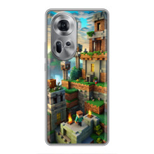 Чохол з картинками Майнкрафт для OPPO Reno 11 5G – Місто Майнкрафт