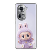 Чехол с принтом Лабубу для Oppo Reno 11 5G – Фиолетовый Лабубу