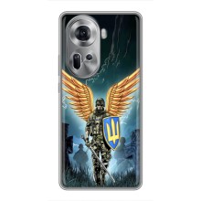 Чехол с украинским воином на Oppo Reno 11 5G (Крылатый воин)