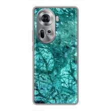 Мраморный чехол на Oppo Reno 11 5G (VPrint) (Зеленый мрамор)