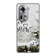 Новогодние, Праздничные Чехлы для Oppo Reno 11 5G - 2024 год (Let it snow)