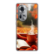 Чохол з унікальним дизайном 'Осінь з кавою' для Oppo Reno 11 5G – Кава і дощ