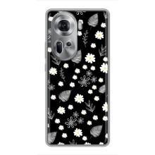 Чохли з тематикою "КВІТИ" на Oppo Reno 11 5G (цвітіння на чорному)
