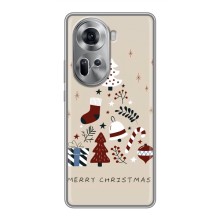 Різдвяні Чохли для Oppo Reno 11 5G (VPrint) (Merry Christmas)