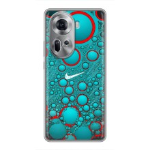 Силиконовый Чехол на Oppo Reno 11 5G с картинкой Nike (Найк зеленый)