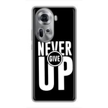 Силиконовый Чехол на Oppo Reno 11 5G с картинкой Nike (Never Give UP)