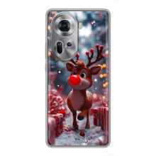 Яскравий чохол для Oppo Reno 11 5G з Зимові Оленята – Олень серед подарунків