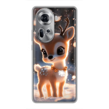 Яскравий чохол для Oppo Reno 11 5G з Зимові Оленята – Оленятко