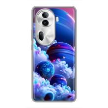 Чехлы КОСМОС для Oppo Reno 11 Pro 5G – Синие планеты