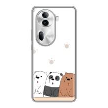 Чохли з зображенням різних тварин на Oppo Reno 11 Pro 5G (Здивовані ведмедики)