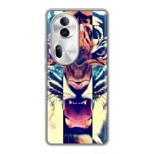 Чохли з зображенням різних тварин на Oppo Reno 11 Pro 5G (Яскравий Тигр)