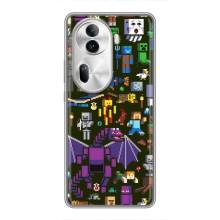 Чехол Майнкрафт на Oppo Reno 11 Pro 5G (AlphaPrint) Minecraft
