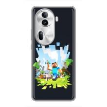 Чехол Майнкрафт на Oppo Reno 11 Pro 5G (AlphaPrint) Minecraft
