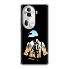 Силиконовый чехол с картинкой "Герой Pubg" на Oppo Reno 11 Pro 5G – Пубг мен