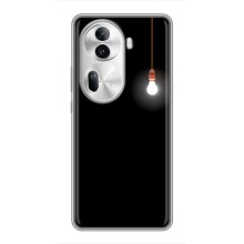 Чохол з картинками на чорному фоні для Oppo Reno 11 Pro 5G – Лампочка