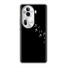 Чохол з картинками на чорному фоні для Oppo Reno 11 Pro 5G – Ноти