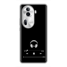 Чохол з картинками на чорному фоні для Oppo Reno 11 Pro 5G – Плеєр