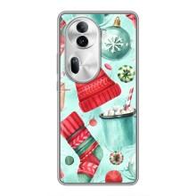 Чехол Санта Клаус для Oppo Reno 11 Pro 5G (Одежда)