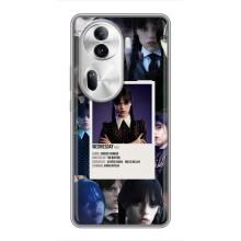 Чехлы Венсдей на Oppo Reno 11 Pro 5G Уэнсдей (AlphaPrint) (коллаж Уэнздей)