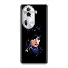 Чехлы Венсдей на Oppo Reno 11 Pro 5G Уэнсдей (AlphaPrint) (серьезная Уэнздей)