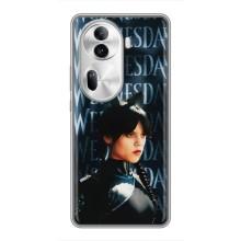 Чехлы Венсдей на Oppo Reno 11 Pro 5G Уэнсдей (AlphaPrint) (Уэнздей кошка)