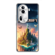 Чохол з картинками Майнкрафт для OPPO Reno 11 Pro 5G – Лого Майнкрафт