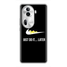 Чехол с логотипом Найк на Oppo Reno 11 Pro 5G (Nike just do it)