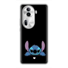 Чехол с принтом Стич на Oppo Reno 11 Pro 5G (Стич на черном)