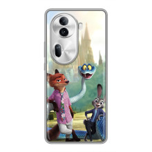 Чехол Зоотрополіс на Oppo Reno 11 Pro 5G – Ник Джуди и змея