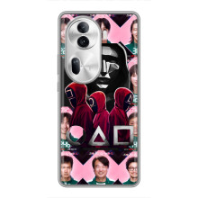 Чехол Гра в кальмара для Oppo Reno 11 Pro 5G – Персонажи игры кальмара