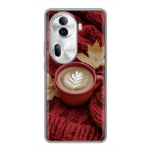 Чехол с уникальным дизайном «Осень с кофе» для Oppo Reno 11 Pro 5G – Кофе на пледе