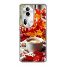 Чехол с уникальным дизайном «Осень с кофе» для Oppo Reno 11 Pro 5G