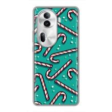 Силиконовый бампер на рождество для Oppo Reno 11 Pro 5G (Леденцы)