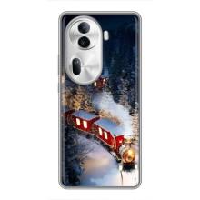 Силиконовый бампер на рождество для Oppo Reno 11 Pro 5G (Поезд)