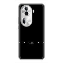 Силиконовый бампер с картинкой машины на Oppo Reno 11 Pro 5G (Силует Audi)