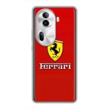 Силиконовый бампер с картинкой машины на Oppo Reno 11 Pro 5G (Ferrari Logo)