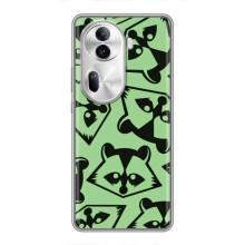 Силиконовый Чехол с Енотами на Oppo Reno 11 Pro 5G – Мордочки Енота