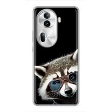 Силиконовый Чехол с Енотами на Oppo Reno 11 Pro 5G – Стильный Енот